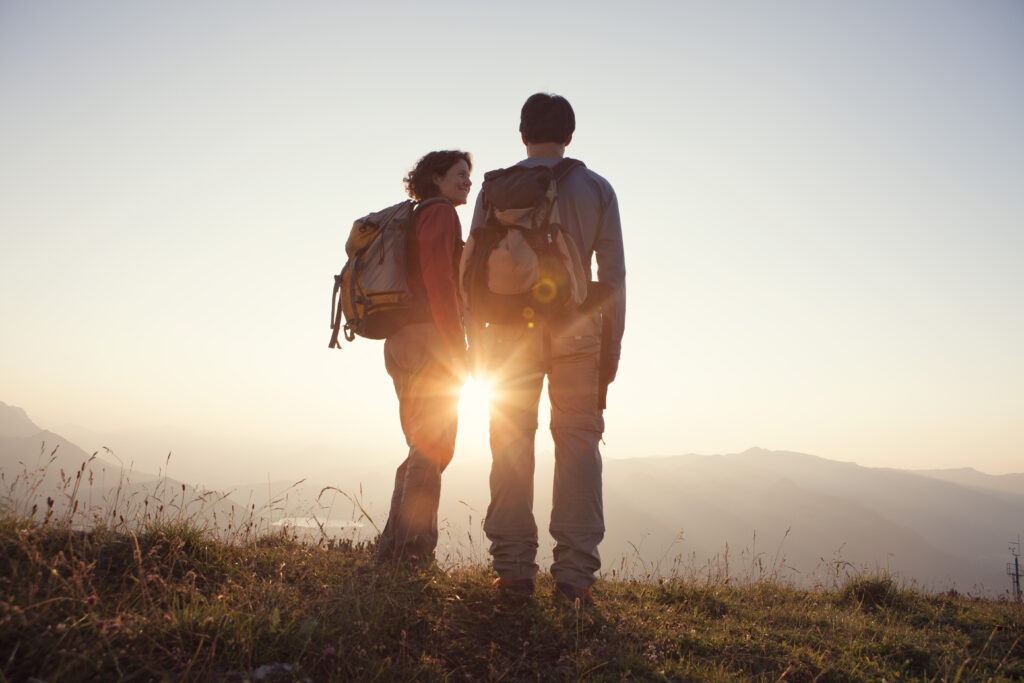 Pärchen beim wandern